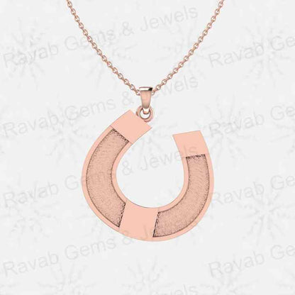 Genuine 925 Silver Horseshoe Semi Mounting Charm Pendant Setting for Resin Breastmilk Ashes Memorial Jewelry Findings Components