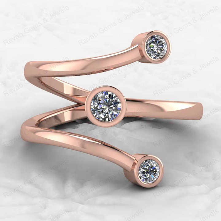 Best Selling Solid 925 Sterling Silver Gold Vermeil 3 Band Circle Twisted Eternity Adjustable Open Band Women Ring Fine Jewelry