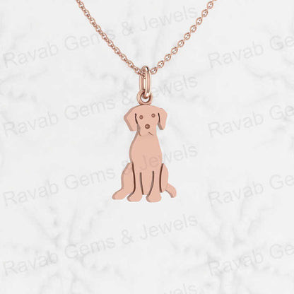 Genuine 925 Sterling Silver Tiny Face Dog Labrador Pet Lover Jewelry Retriever 27x13mm Charm Pendant Necklace Fine Jewelry