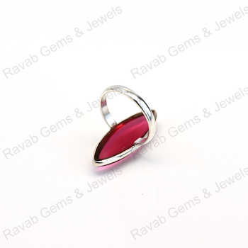 Top Selling 925 Sterling Silver Marquise Bezel Setting Ring 10x30mm Pink Tourmaline Quartz Fine Handmade Jewelry for Women