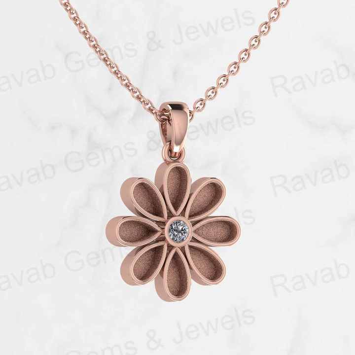 925 Sterling Silver With CZ 17x23mm Flower Design Blank Charm Pendant Setting for Resin & Ashes Keepsake Memorial Jewelry