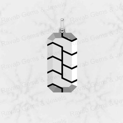 Top Selling Genuine 925 Sterling Silver Sturdy Vertical Bar Personalized Men's Pattern Charm Pendant for Patriotic Fine Jewelry