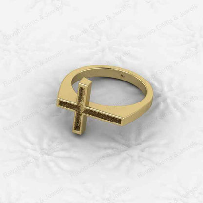 Best Quality 925 Sterling Silver Holy Cross Semi Mount Blank Setting Ring Good for Gemstone Findings & Components Fine Jewelry