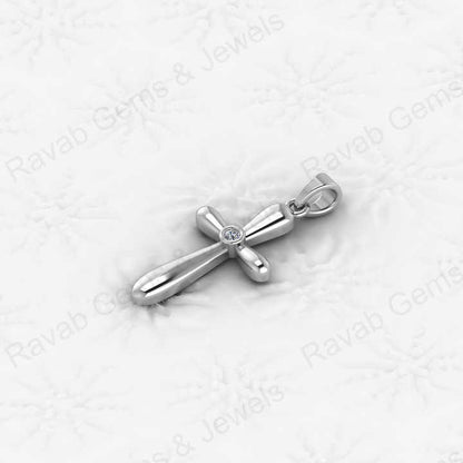Best Selling Solid 925 Sterling Silver Symbol of Faith Cries Cross Pendant CZ Brilliant Cut Necklace for Women Christmas Gift