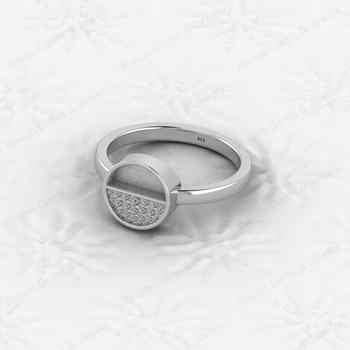High Quality Genuine Silver Jewelry Components Half Round Semi Mount Blank Setting Ring Ornament for Women