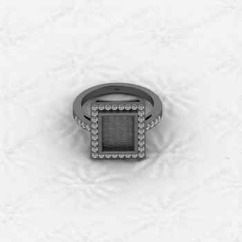High Quality 925 Silver Rectangle 8x10mm Semi Mount Blank Setting Ring for Gemstone Ashes Resin Jewelry Supply