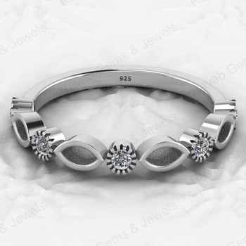 Genuine 925 Sterling Silver 2x4mm Marquise Semi Mount Ring Good Resin Ashes Work Keepsake Jewelry Findings