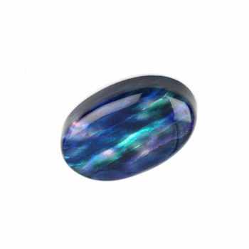 To Selling Blue Ammolite 20x30mm Smooth Oval Shape Loose Gemstone Cabochon for Ornaments and Jewelry Making