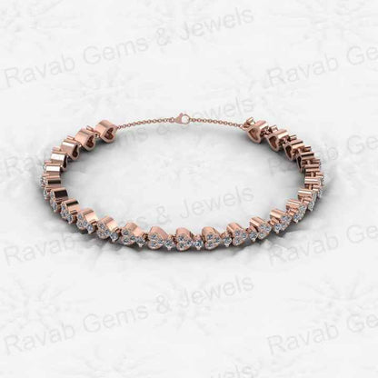 Top Selling Solid 925 Sterling Silver 18k Gold Plated Attractive Designer Bangle Link Chain 7.5 Inch Bracelet for Women Jewelry