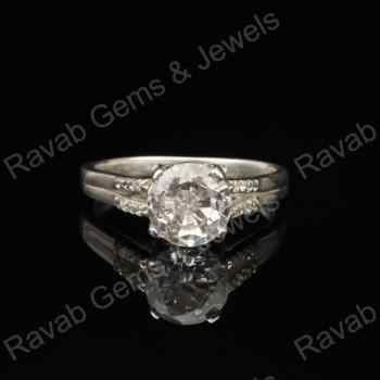 Best Quality 10mm Solid 925 Sterling Silver Wedding Ring With Cubic Zirconia Brilliant Cut Prong Setting Fine Jewelry for Women