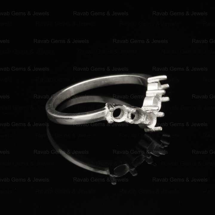 2024 Wholesale Semi Mount Wedding Engagement Ring Claw Blank Prong Setting Base 3mm Round for Breastmilk & Keepsake DIY Jewelry
