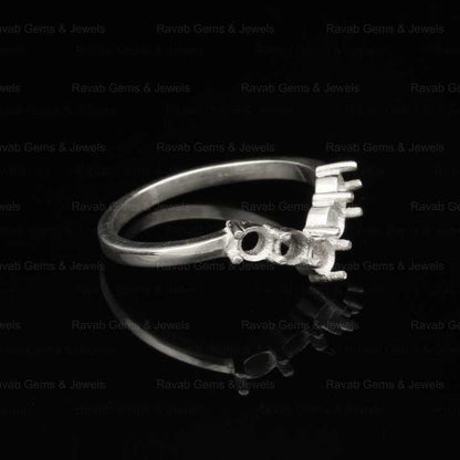 2024 Wholesale Semi Mount Wedding Engagement Ring Claw Blank Prong Setting Base 3mm Round for Breastmilk & Keepsake DIY Jewelry