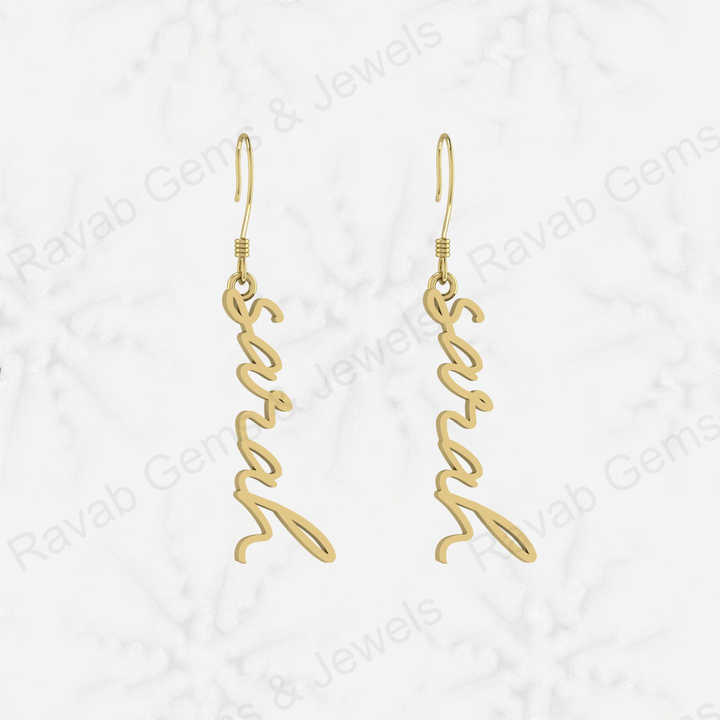 Top Quality Solid 925 Sterling Silver Custom Name Personalized Your Own Fine Earrings Women Minimalist Jewelry