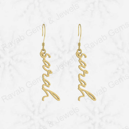 Top Quality Solid 925 Sterling Silver Custom Name Personalized Your Own Fine Earrings Women Minimalist Jewelry