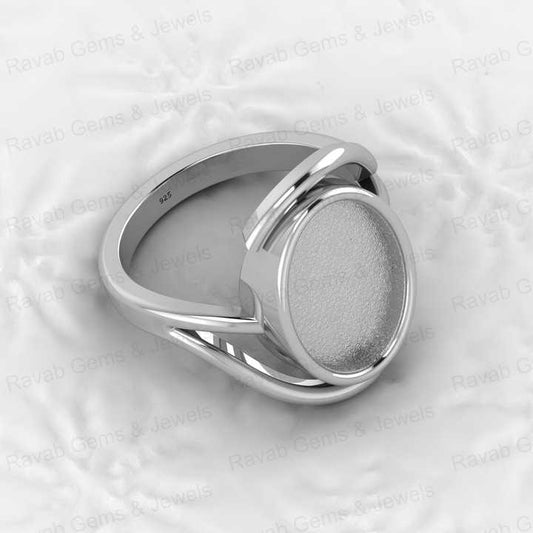 Genuine 925 Sterling Silver Bezel Cup Semi Mount Ring 10x14mm Oval Blank Stone Setting Resin Ashes Keepsake Breastmilk Jewelry