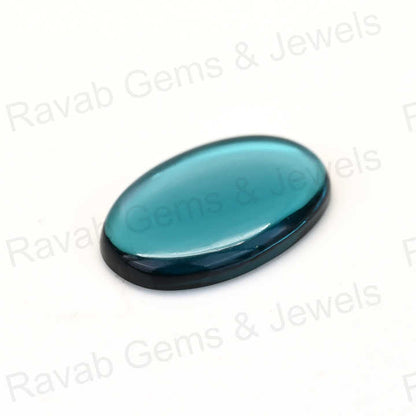 Super Premium Quality 20x30mm London Blue Topaz Quartz Cabochons High-Polished Fine Gemstone Smooth Oval Shape Jewelry Making