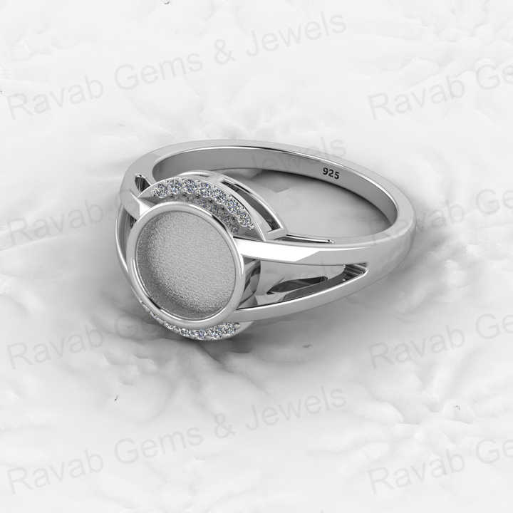 Best Quality 925 Silver 8mm Blank Bezel Cup Braided Ring Cabochon Setting CZ DIY Breast Milk Jewelry Findings Premium Components
