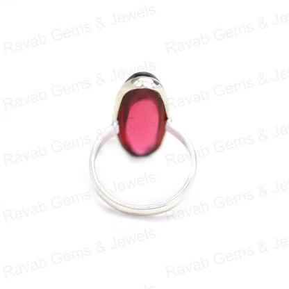 Top Selling 925 Sterling Silver Women's Fine Handmade Ring Pink Tourmaline Hydro 10x30mm Long Oval Bezel Setting