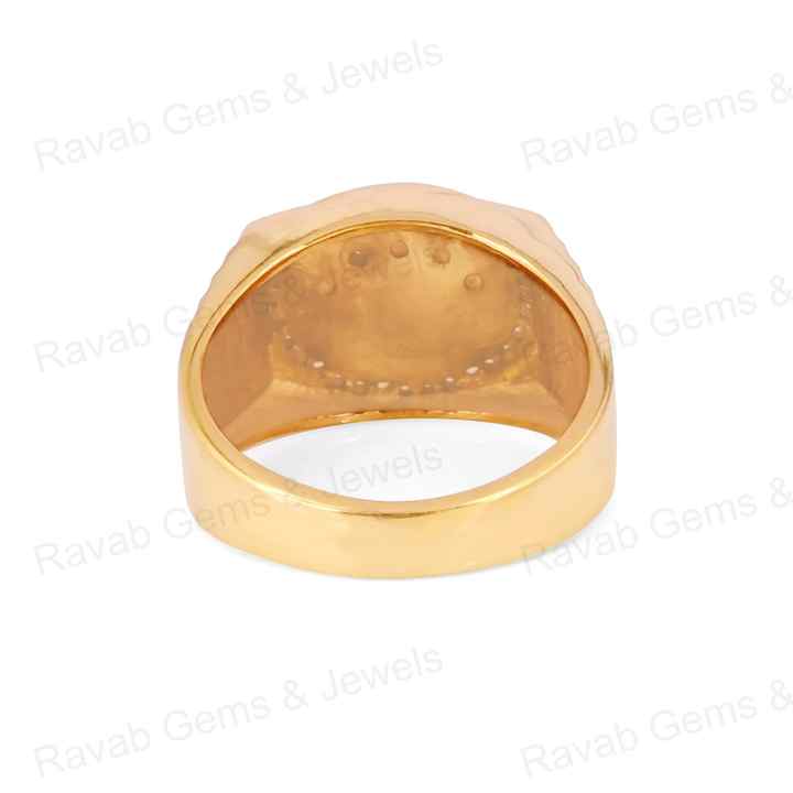 New Arrival Solid 925 Sterling Silver Ottoman Style CZ Prong Setting King Of Crown Signet Ring For Men's Fine Handmade Jewelry