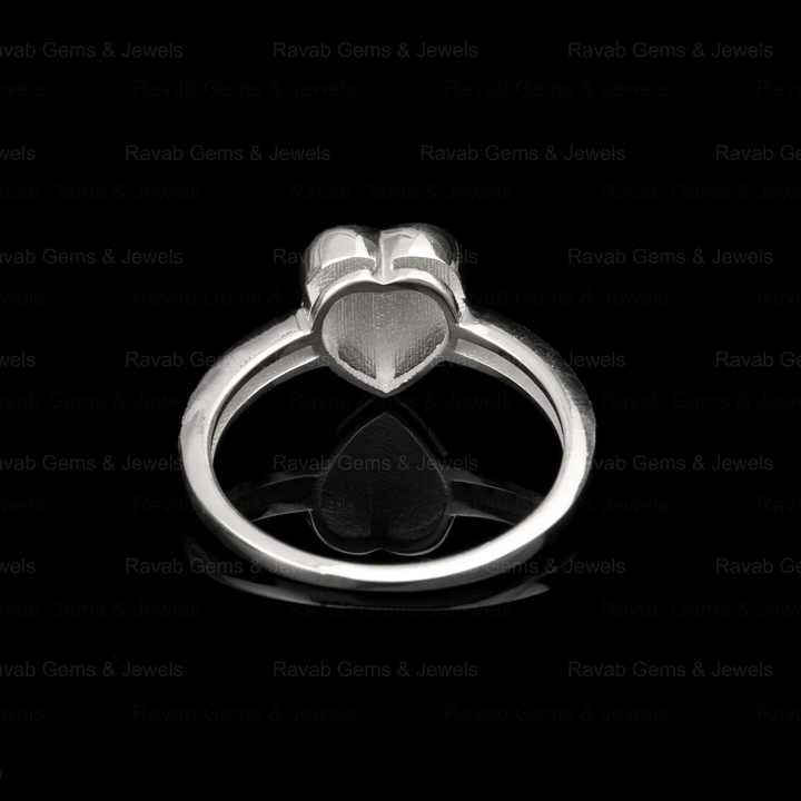 Best Selling 8mm Heart Zircon Semi Mount Blank Bezel Setting Ring Sterling Silver 925 Gemstone Resin Ashes DIY Jewelry Findings