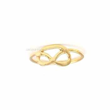 Handmade Gold Plated Sterling Silver Eternity Band Trendy Midi Shape Wave Rings for Women Fine Jewelry with Tie Ribbon Design