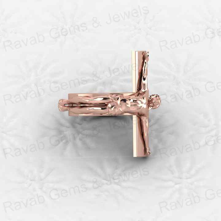 Hot Selling 925 Sterling Silver Crucifix Spiritual Catholic Faith Emblem Jesus Cross Christ Ring Personalized Men's Fine Jewelry