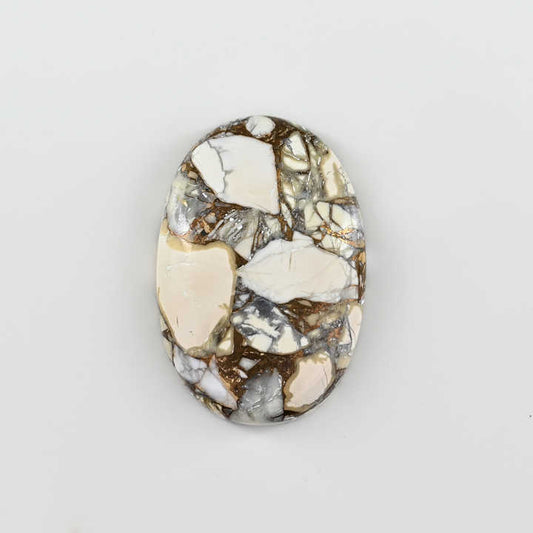 New Arrival Mohave Howlite Copper Jasper 20x30mm Oval Shape Flat Back Calibrated Loose Gemstone Cabochon for Making Fine Jewelry