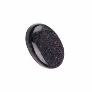 Top Selling 20x30mm Smooth Oval Blue Sandstone Cabochons Reliable Flat Back Design Wholesale Loose Gemstones for Jewelry Making