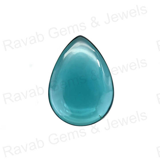 Hot Selling Top Quality 12X16mm Blue Topaz Quartz Pear Shaped Hand Polish Gemstone for Making 14k Gold Handmade Fine Jewelry