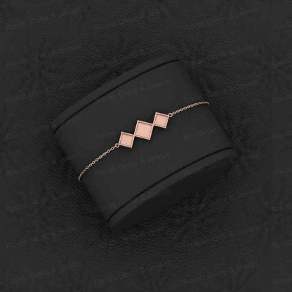 Superb Quality 925 Solid Silver Semi Mount Chain Bracelet Tiny Kite Resin Gemstone 18K Gold Plated Ashes Setting Jewelry