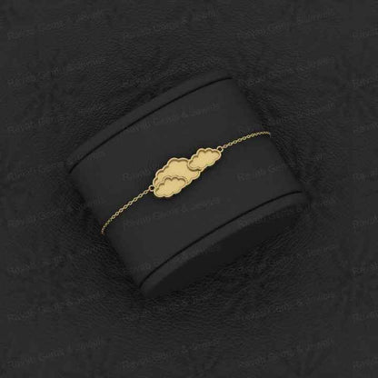 Superb Quality Solid 925 Sterling Silver Cloudy Sky Design Semi-mount Blank Setting Bracelet For Women Good For Ashes & Resin