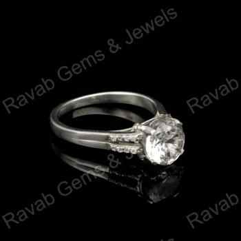Best Quality 10mm Solid 925 Sterling Silver Wedding Ring With Cubic Zirconia Brilliant Cut Prong Setting Fine Jewelry for Women