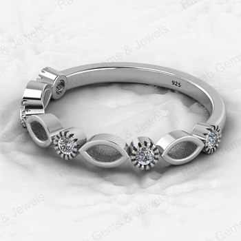 Genuine 925 Sterling Silver 2x4mm Marquise Semi Mount Ring Good Resin Ashes Work Keepsake Jewelry Findings
