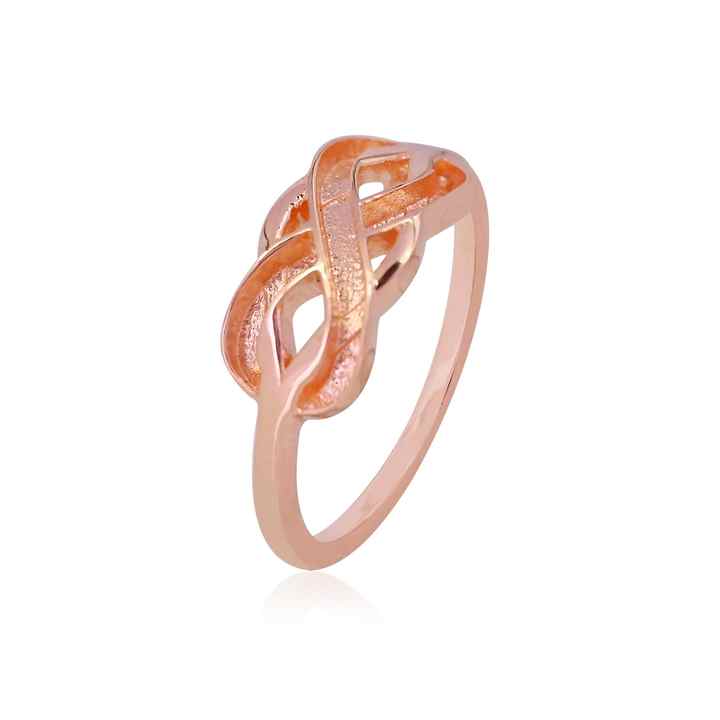 High Quality Handmade 925 Sterling Silver Infinity Rose Gold Plated Ring With Blank Bezel Breastmilk DIY Ashes & Resin Jewelry