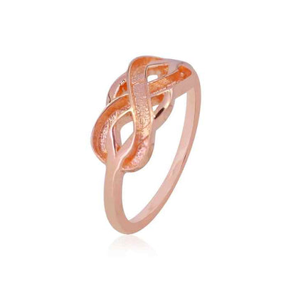 High Quality Handmade 925 Sterling Silver Infinity Rose Gold Plated Ring With Blank Bezel Breastmilk DIY Ashes & Resin Jewelry