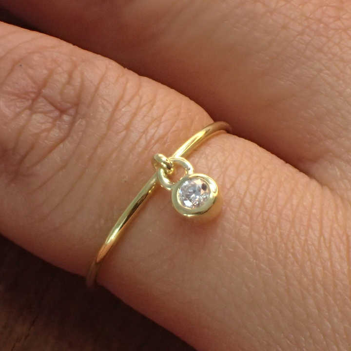 Valentine Sale Top Quality 925 Sterling Silver 5mm Lab Created Diamond Vermeil Eternity Bezel Setting Solitaire Ring for Women