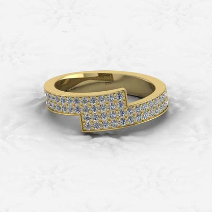 Top Selling Solid 925 Sterling Silver Micro Pave CZ Pinky Gold Vermeil Eternity Thick Band Women Ring Personalized Fine Jewelry