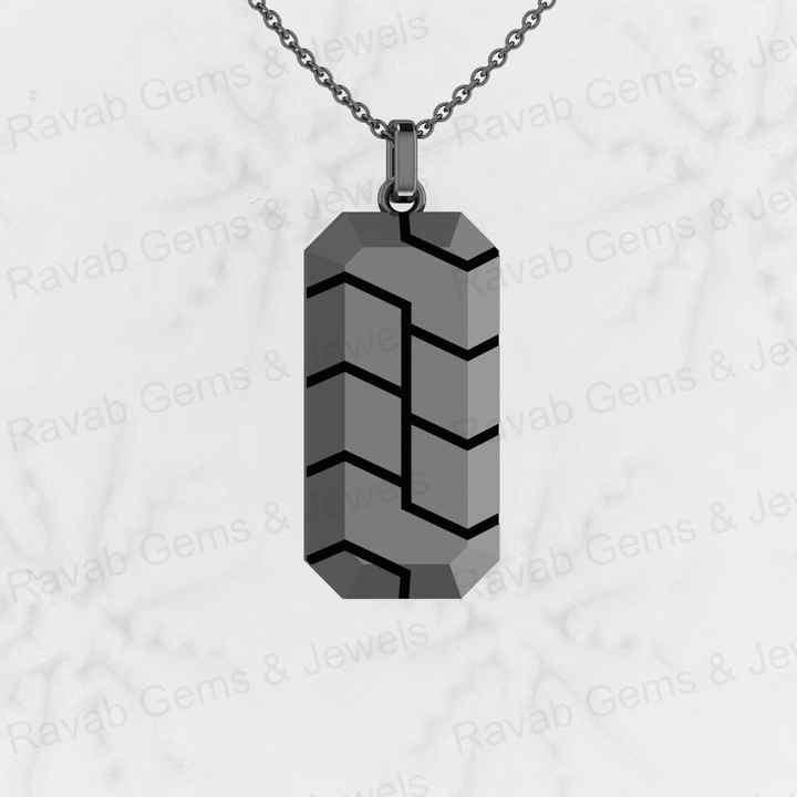 Top Selling Genuine 925 Sterling Silver Sturdy Vertical Bar Personalized Men's Pattern Charm Pendant for Patriotic Fine Jewelry