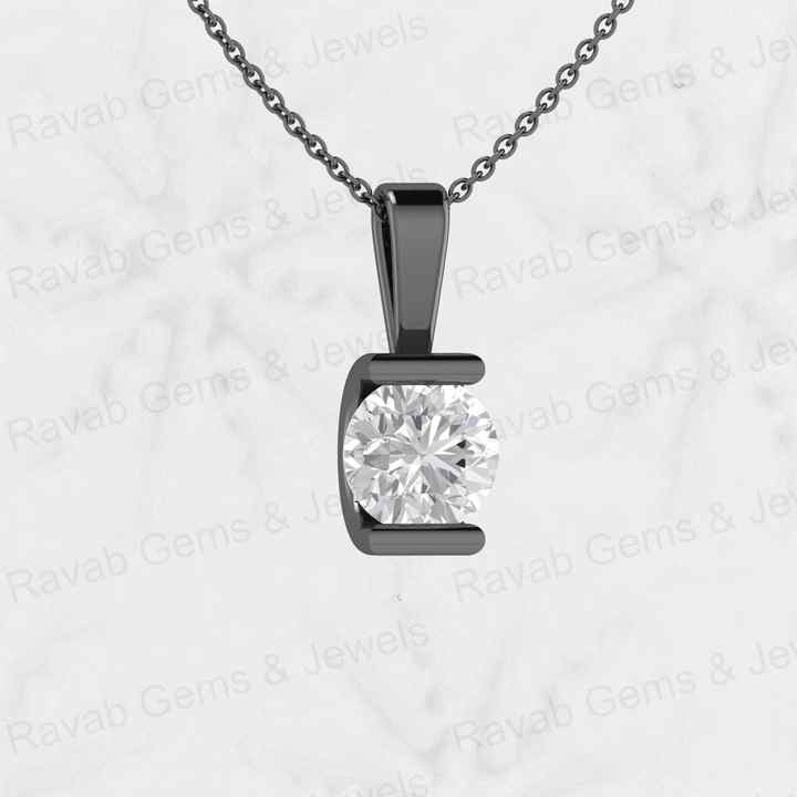 New Arrival Solid 925 Sterling Silver Cubic Zirconia 10mm Brilliant Round Cut Chunky Tiny Pendant for Women Fine Jewelry