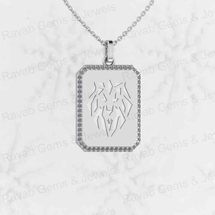 Top Quality Solid 925 Sterling Silver Filigree Lion Head Pendant for Men's Fine Handmade 18 Inch Necklace Christmas Fine Gift