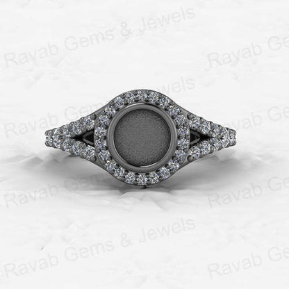 Genuine Solid 925 Sterling Silver 6mm Round Circle Semi Mount Blank Setting Ring Good for Ashes & Resin Work Breastmilk Jewelry
