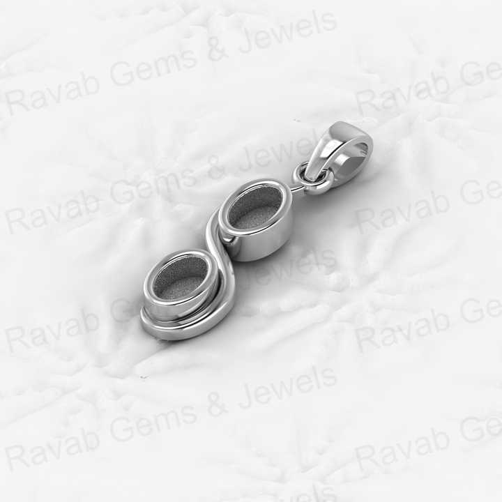 Genuine 925 Sterling Silver 26mm Twisted Oval Shape Semi Mount Blank Charm Pendant Setting Resin Jewelry Findings Components