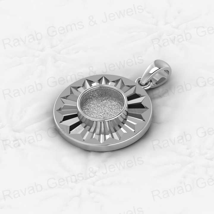 High Quality 925 Sterling Silver Sunburst Semi Mount Blank Pendant 26x18mm Sunbeam Design for Resin &amp; Ashes Work Necklace