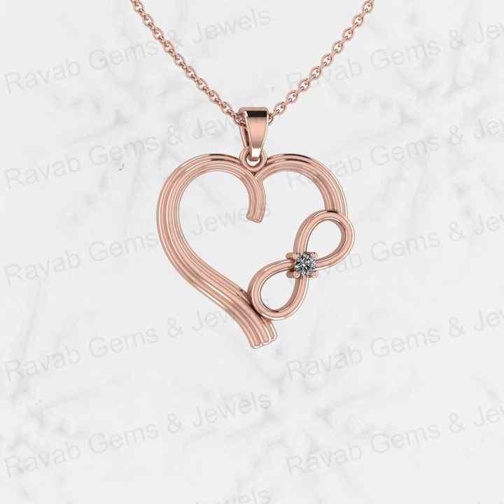 Best Selling Genuine 925 Silver 22mm Love Heart & Infinity With CZ Personalized Women's Charm Pendant Necklace Fine Jewelry
