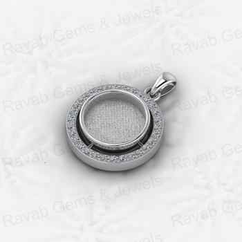 Best Quality 925 Genuine Silver 10mm Surrounded Semi Mount Good Resin Memorial Locket Setting Pendant Jewelry Findings Component