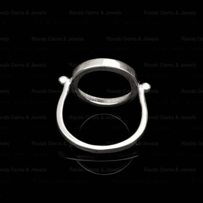 Top Selling Sterling Solid Silver 12mm Round Coin Eternity Band Semi Mount Blank Bezel Setting Ring Good for Gemstone Jewelry
