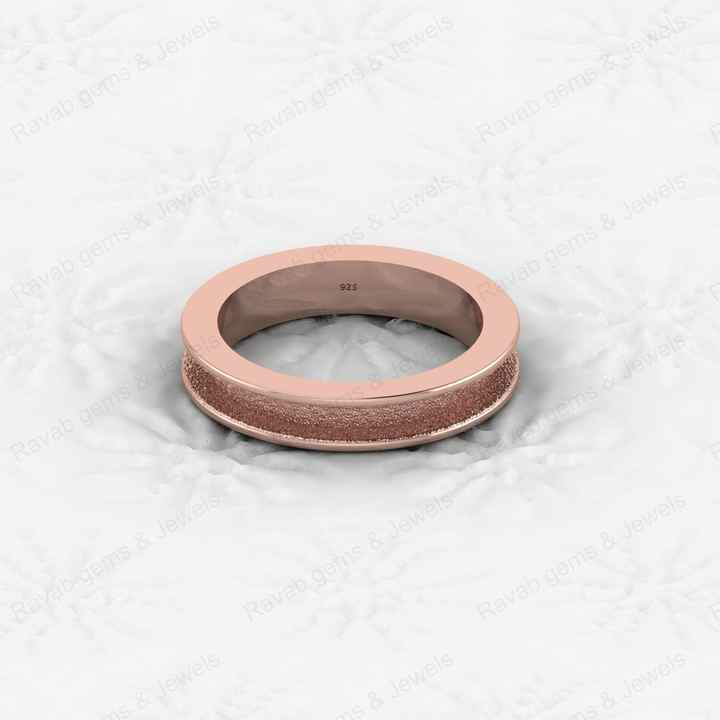 Genuine 925 Sterling Silver 4mm Channel Settings Semi Mount Blank Setting Stacking Ring Keepsake Resin Fine Jewelry for Women
