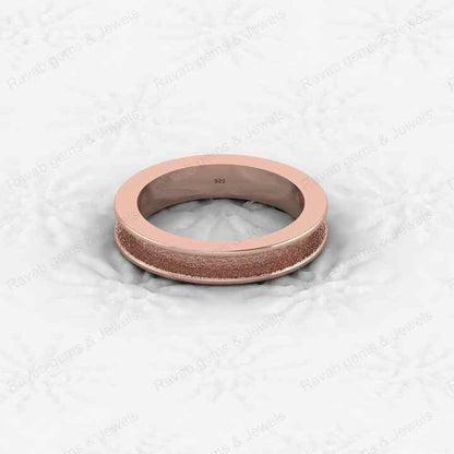 Genuine 925 Sterling Silver 4mm Channel Settings Semi Mount Blank Setting Stacking Ring Keepsake Resin Fine Jewelry for Women