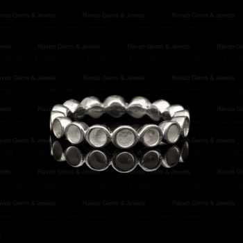 Best Selling 925 Sterling Solid Silver 3mm Shape Blank Bezel Setting Eternity Ring Keepsake Jewelry Findings Components