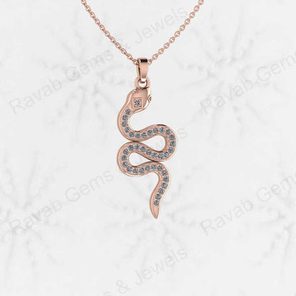 Best Selling 925 Sterling Silver Snake Animal Lover CZ 15x32mm Zircon Keepsake Fine Fashion Jewelry Pendants & Charms